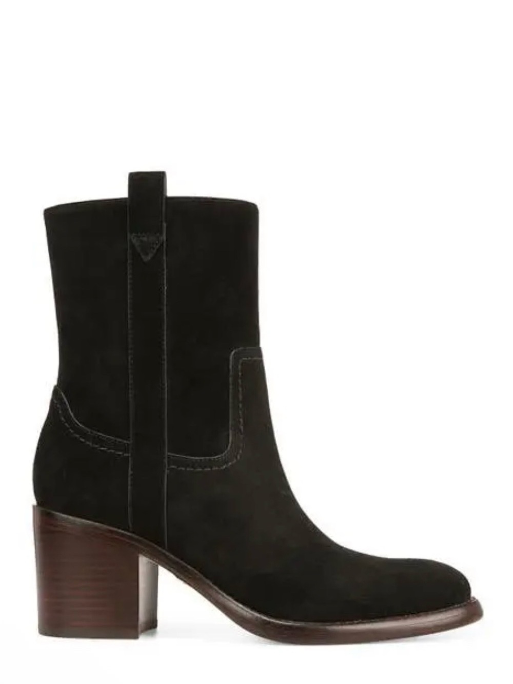 NEW Veronica Beard Carmen Suede Western Bootie in black suede7.5